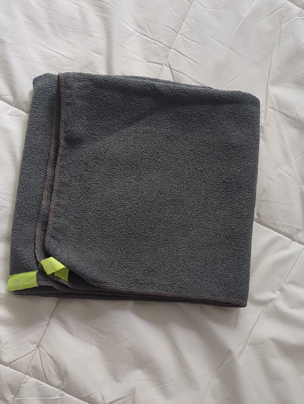 Charcoal Gray Microfiber Hair Towel